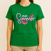 Hello Summer Watermelon Retro T-Shirt