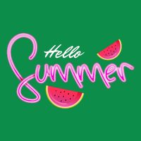 Hello Summer Watermelon Retro T-Shirt