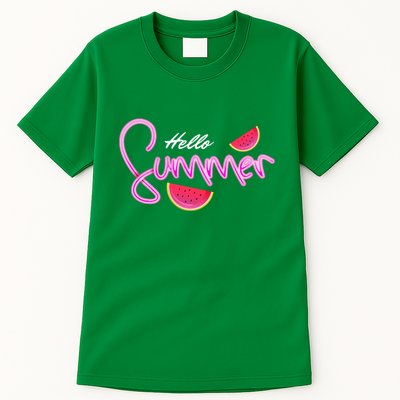 Hello Summer Watermelon Retro Tall T-Shirt