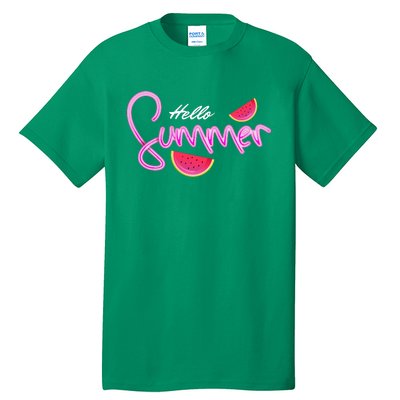 Hello Summer Watermelon Retro Tall T-Shirt