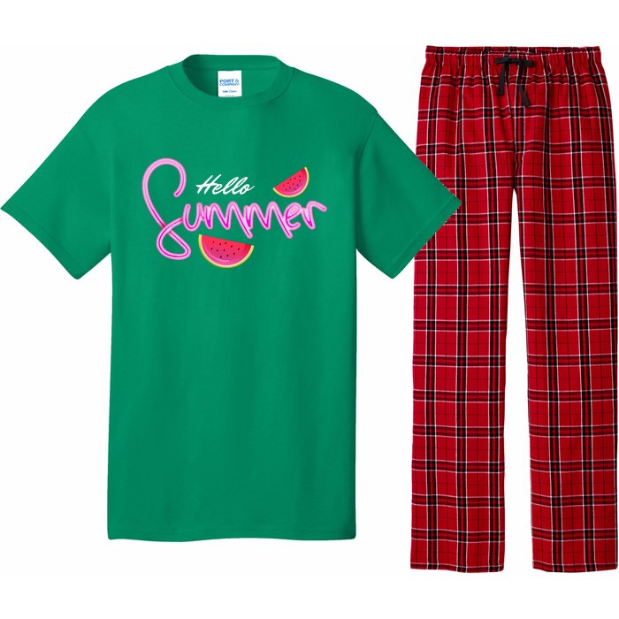 Hello Summer Watermelon Retro Pajama Set