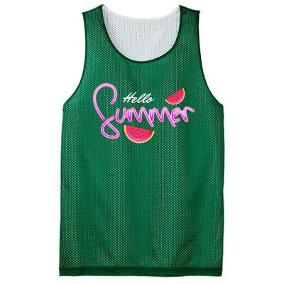 Hello Summer Watermelon Retro Mesh Reversible Basketball Jersey Tank