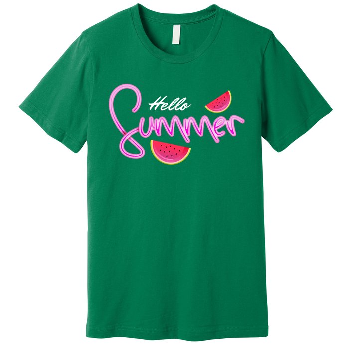 Hello Summer Watermelon Retro Premium T-Shirt