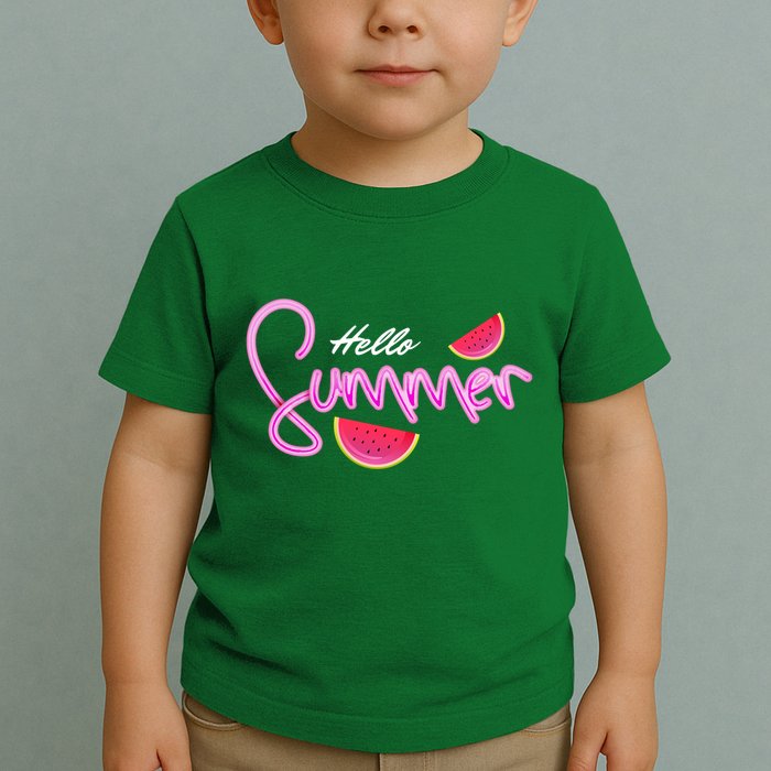 Hello Summer Watermelon Retro Toddler T-Shirt