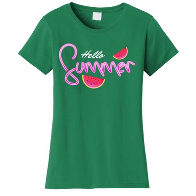 Hello Summer Watermelon Retro Women's T-Shirt