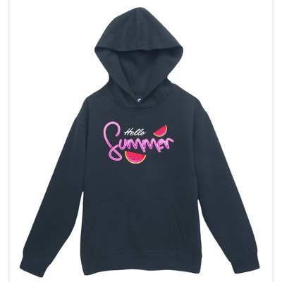 Hello Summer Watermelon Retro Urban Pullover Hoodie