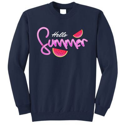 Hello Summer Watermelon Retro Tall Sweatshirt