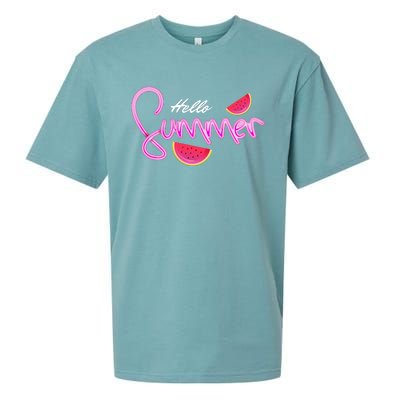 Hello Summer Watermelon Retro Sueded Cloud Jersey T-Shirt