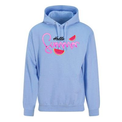 Hello Summer Watermelon Retro Unisex Surf Hoodie