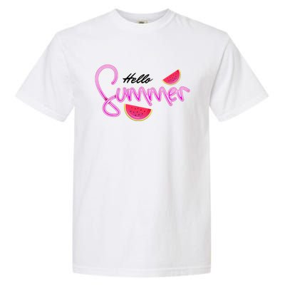 Hello Summer Watermelon Retro Garment-Dyed Heavyweight T-Shirt