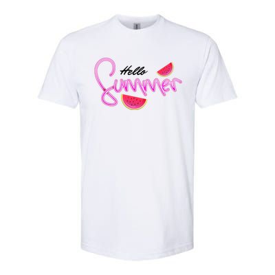 Hello Summer Watermelon Retro Softstyle® CVC T-Shirt