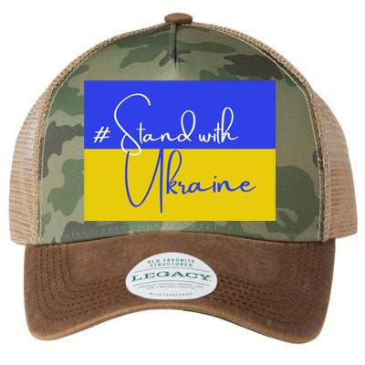 Hashtag Stand With Ukraine Flag Legacy Tie Dye Trucker Hat