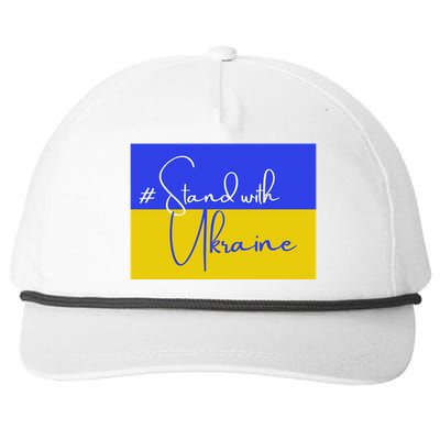 Hashtag Stand With Ukraine Flag Snapback Five-Panel Rope Hat