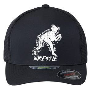 High School Wrestling Mom Dad Gift for Girl Wrestling Flexfit Unipanel Trucker Cap