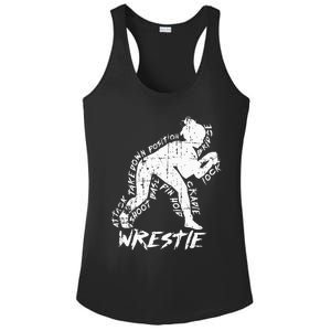 High School Wrestling Mom Dad Gift for Girl Wrestling Ladies PosiCharge Competitor Racerback Tank