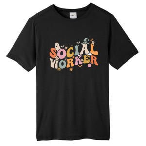 Halloween Social Worker Spooky Ghost Spooky Season Tall Fusion ChromaSoft Performance T-Shirt