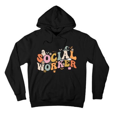 Halloween Social Worker Spooky Ghost Spooky Season Tall Hoodie