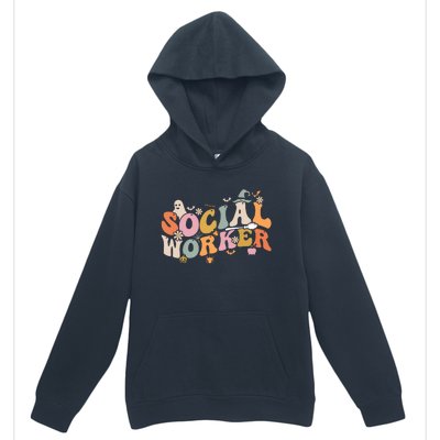 Halloween Social Worker Spooky Ghost Spooky Season Urban Pullover Hoodie