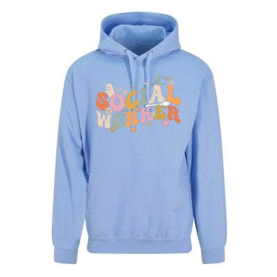 Halloween Social Worker Spooky Ghost Spooky Season Unisex Surf Hoodie