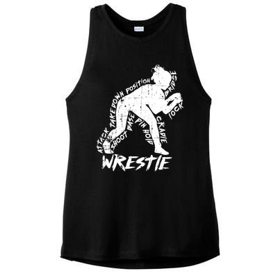 High School Wrestling Mom Dad Gift Wrestling Gift Ladies PosiCharge Tri-Blend Wicking Tank