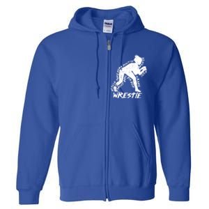 High School Wrestling Mom Dad Gift Wrestling Gift Full Zip Hoodie