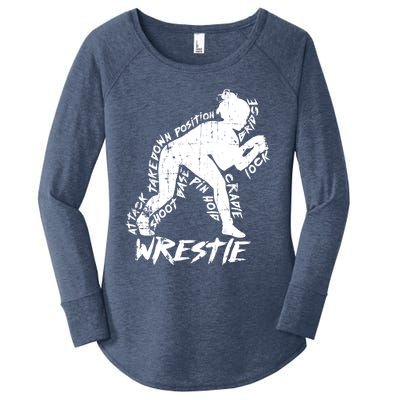 High School Wrestling Mom Dad Gift Wrestling Gift Women's Perfect Tri Tunic Long Sleeve Shirt