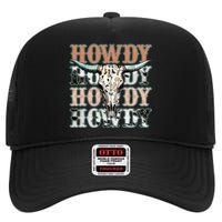 Howdy Southern Western Girl Country Rodeo Cowgirl High Crown Mesh Back Trucker Hat