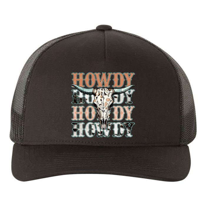 Howdy Southern Western Girl Country Rodeo Cowgirl Yupoong Adult 5-Panel Trucker Hat