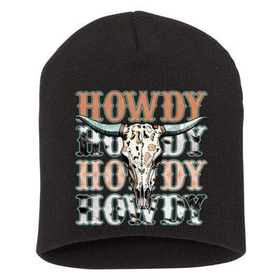 Howdy Southern Western Girl Country Rodeo Cowgirl Short Acrylic Beanie