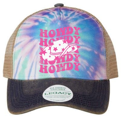 Howdy Southern Western Girl Country Rodeo Pink Cowgirl Retro Legacy Tie Dye Trucker Hat