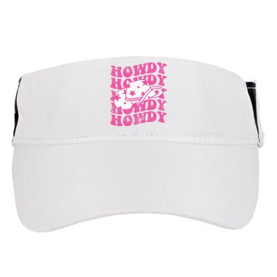 Howdy Southern Western Girl Country Rodeo Pink Cowgirl Retro Adult Drive Performance Visor