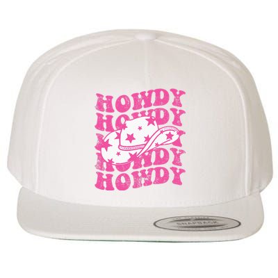 Howdy Southern Western Girl Country Rodeo Pink Cowgirl Retro Wool Snapback Cap