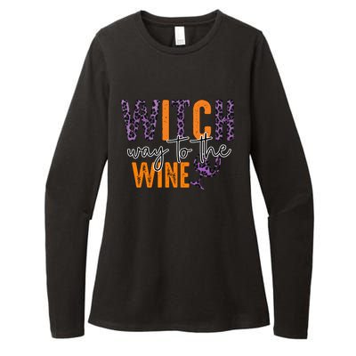 Halloween Spooky Witch Way To The Wine Drinking Matching Family Womens CVC Long Sleeve Shirt