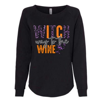 Halloween Spooky Witch Way To The Wine Drinking Matching Family Womens California Wash Sweatshirt