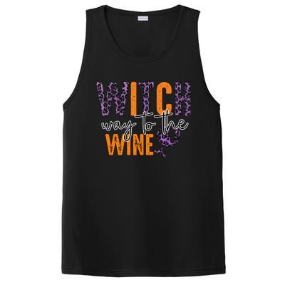 Halloween Spooky Witch Way To The Wine Drinking Matching Family PosiCharge Competitor Tank