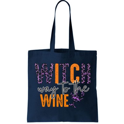 Halloween Spooky Witch Way To The Wine Drinking Matching Family Tote Bag