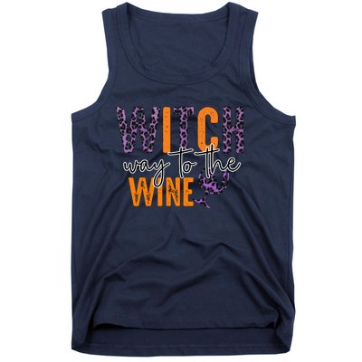 Halloween Spooky Witch Way To The Wine Drinking Matching Family Tank Top