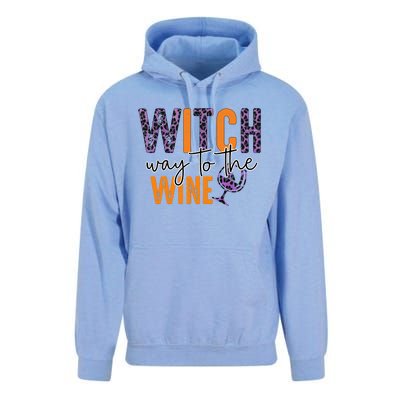 Halloween Spooky Witch Way To The Wine Drinking Matching Family Unisex Surf Hoodie