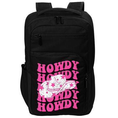 Howdy Southern Western Girl Country Rodeo Pink Cowgirl Retro Impact Tech Backpack