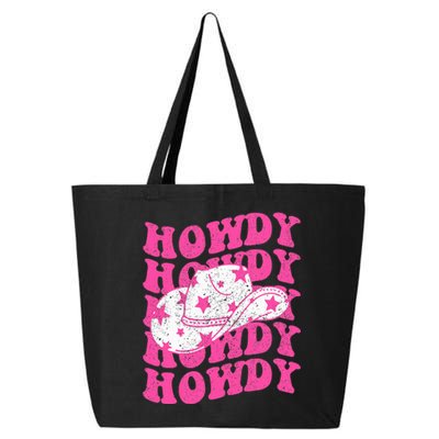 Howdy Southern Western Girl Country Rodeo Pink Cowgirl Retro 25L Jumbo Tote