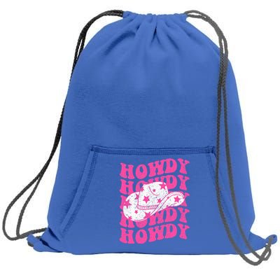 Howdy Southern Western Girl Country Rodeo Pink Cowgirl Retro Sweatshirt Cinch Pack Bag