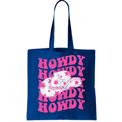 Howdy Southern Western Girl Country Rodeo Pink Cowgirl Retro Tote Bag