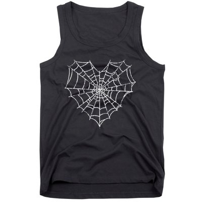 Halloween Spider Web Costume Cute Heart Spider Web Tank Top