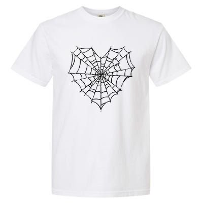 Halloween Spider Web Costume Cute Heart Spider Web Garment-Dyed Heavyweight T-Shirt