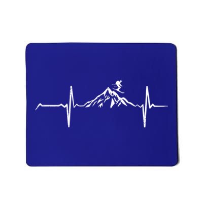 Heartbeat Skiing Winter Sports Skier Sport Gift Mousepad