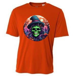 Halloween Scary Witch Face Trick Treat Gift Cooling Performance Crew T-Shirt