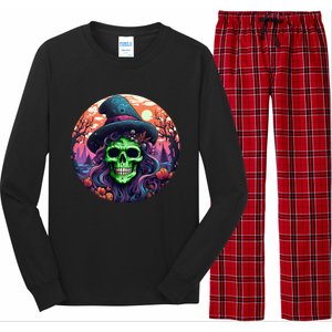 Halloween Scary Witch Face Trick Treat Gift Long Sleeve Pajama Set