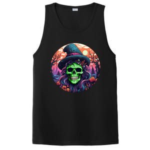 Halloween Scary Witch Face Trick Treat Gift PosiCharge Competitor Tank