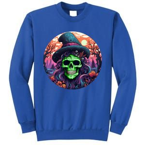 Halloween Scary Witch Face Trick Treat Gift Sweatshirt