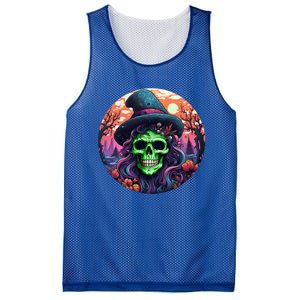 Halloween Scary Witch Face Trick Treat Gift Mesh Reversible Basketball Jersey Tank